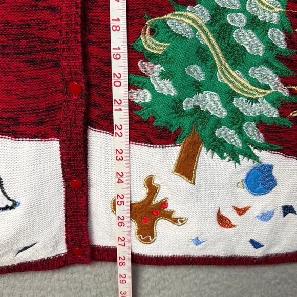 Ugly Christmas Sweater Vest French Bulldog The Cat Did It Plus Size 22W/24W - Picture 4 of 7